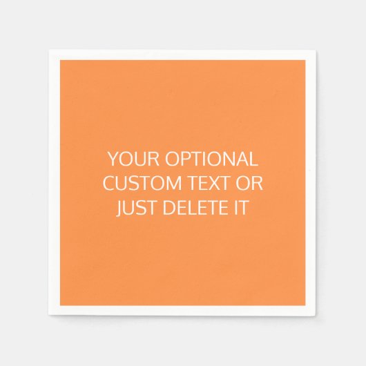 オレンジ無地の色トレンディーコクタイルパーティーパレット スタンダードカクテルナプキン (正面)