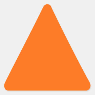 オレンジ無地の色 三角形シール