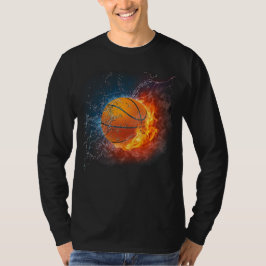 オレンジ燃焼バスケットボール, NBAバスケットボールスポーツ Tシャツ
