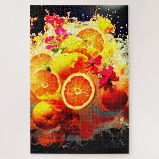 オレンジ爆発 ジグソーパズル (縦)