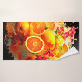 オレンジ爆発 バスタオル (バスタオル)