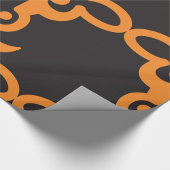 オレンジ牛ヘッドラッピング紙 ラッピングペーパー