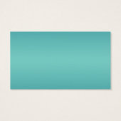 オレンジ牡丹オンホワイトターコイズメッセージカード (裏面)