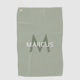 オレンジ独自のライトグリーンパーソナライズされたを作成 ゴルフタオル