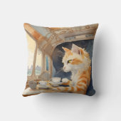 オレンジ猫お茶 クッション (裏面)