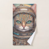 オレンジ猫お茶 バスタオルセット (ハンドタオル)