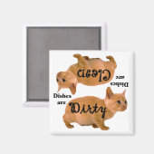 オレンジ猫好き食洗機磁石 マグネット (正面/裏面)