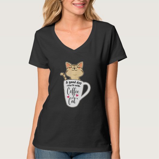 オレンジ猫 コーヒーマグ 猫 Tシャツ (正面)