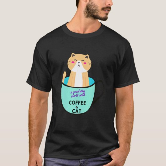 オレンジ猫 コーヒーマグ 猫 Tシャツ (正面)