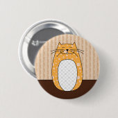 「オレンジ猫」ボタン 缶バッジ (正面&裏面)