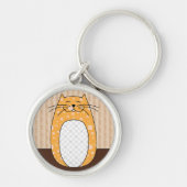 「オレンジ猫」Keychain キーホルダー (正面)