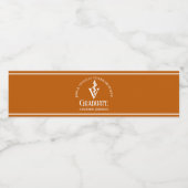 オレンジ獣医学校カスタム卒業式パーティー ペットボトルラベル (シングルラベル)