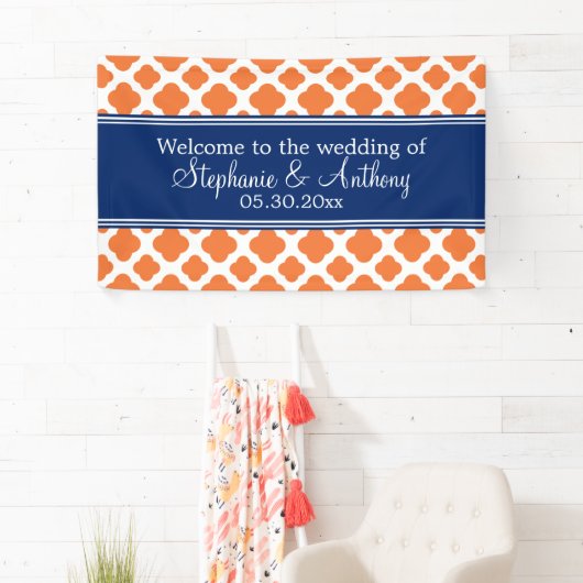 オレンジ王室のとブルーのクローバー結婚ズ 横断幕 (インサイチュ)