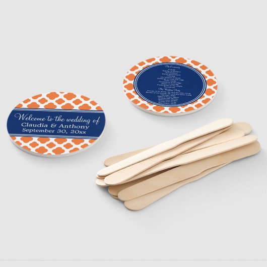 オレンジ王室のとブルークローバーの結婚ハンドファン ハンドファン (組立なし)