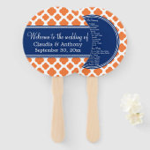 オレンジ王室のとブルークローバーの結婚ハンドファン ハンドファン (正面&裏面)