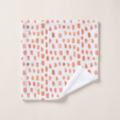 オレンジ珊瑚のダッシュ バスタオルセット (ウォッシュタオル)