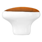 オレンジ現実的な秋ハロウィーンカボチャのフードフォト セラミックノブ (側面)