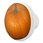オレンジ現実的な秋ハロウィーンカボチャのフードフォト セラミックノブ (右)