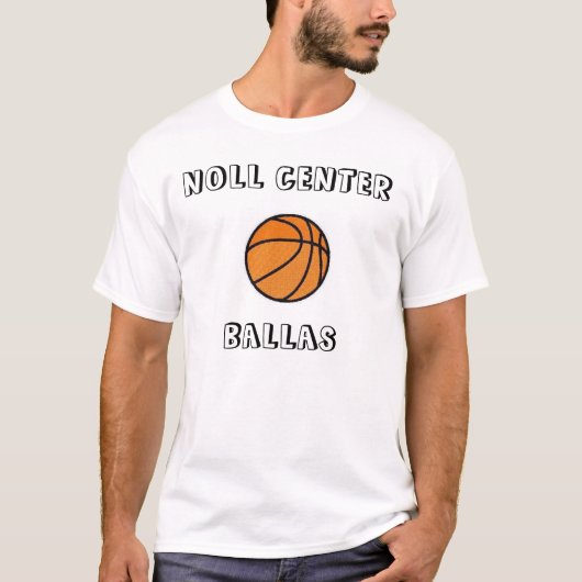オレンジ球体、BALLASのNOLLの中心 Tシャツ (正面)
