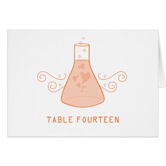 オレンジ甘い化学テーブル番号カード (正面横)