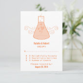 オレンジ甘い化学応答カード 出欠カード (スタンド正面)