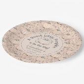 オレンジ甘い小さなかぼちゃの赤ちゃんシャワー ペーパープレート (アングル)