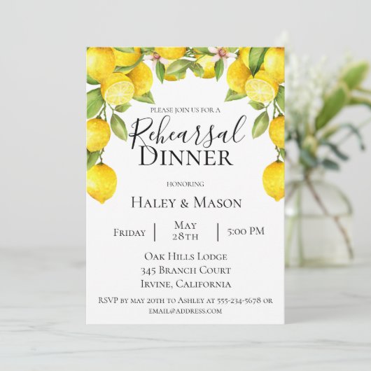 オレンジ畑でのリハーサルディナーへのご招待 招待状 (スタンド正面)