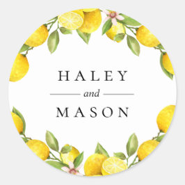 オレンジ畑のパーソナライズステッカー ラウンドシール