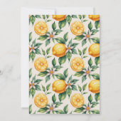 オレンジ畑のベビーシャワー 招待状 (裏面)