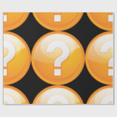 オレンジ疑門符の包装紙 ラッピングペーパー (フラット)