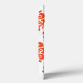 オレンジ白いヴィンテージのダマスク織パターン Case-Mate iPhoneケース (裏面 / 右)