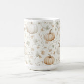 オレンジ白かぼちゃ葉 コーヒーマグカップ (中央)