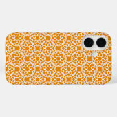 オレンジ白の幾何学模様 シームレス パターン Case-Mate iPhoneケース (裏面 (横))