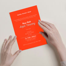 オレンジ白無地の色平野、Aqiqah赤ちゃんシャワー