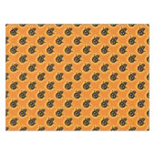 オレンジ白熱［赤熱］光を放つにカボチャの魔女 テーブルクロス (正面(横))