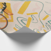 オレンジ白自転車の撮影方法 ラッピングペーパー (角)