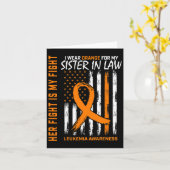 オレンジ白血病がん認知度姉妹 アメリカ人 カード (黄色い花)