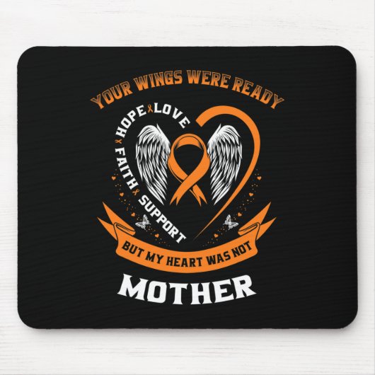 オレンジ白血病認識度ママあなたの翼だった読 マウスパッド (正面)