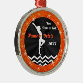 オレンジ白黒、体操クリスマスオーナメント メタルオーナメント (右)