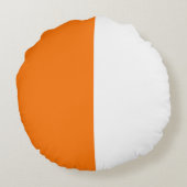 オレンジ白2色トーン半分割 ラウンドクッション (裏面)