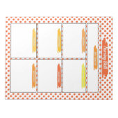 オレンジ看護学生スキルテンプレート ノートパッド (正面)