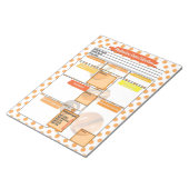 オレンジ看護学生投薬テンプレート ノートパッド (アングル)