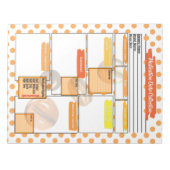 オレンジ看護学生投薬テンプレート ノートパッド (正面)