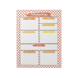 オレンジ看護 – 病態生理学テンプレート ノートパッド