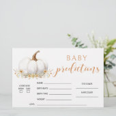 オレンジ私たちの小さなカボチャの赤ちゃんシャワー予測 便箋 (スタンド正面)