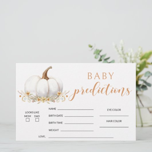 オレンジ私たちの小さなカボチャの赤ちゃんシャワー予測 便箋 (スタンド正面)