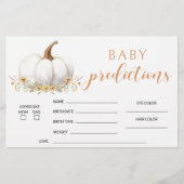 オレンジ私たちの小さなカボチャの赤ちゃんシャワー予測 便箋 (正面)