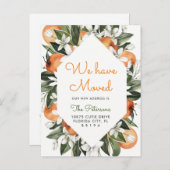 オレンジ私たちは動いている発表はがきを移動した 案内ポストカード (正面/裏面)