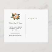 オレンジ私たちは動いている発表はがきを移動した 案内ポストカード (裏面)