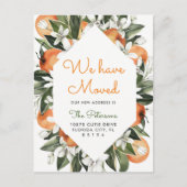 オレンジ私たちは動いている発表はがきを移動した 案内ポストカード (正面)